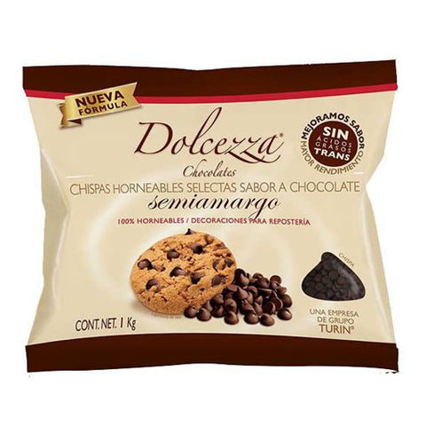 Dolcezza® Chispas Horneables Chocolate Semiamargo