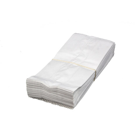 Bolsa De Papel Fondo Común Blanca No.2 Paquete Con 100 Piezas.