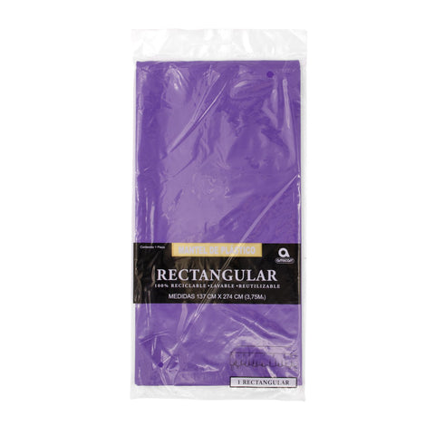 Mantel de plástico rectangular color morado