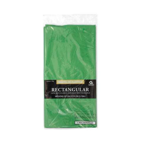 Mantel De Plástico Rectangular Color Verde Bandera