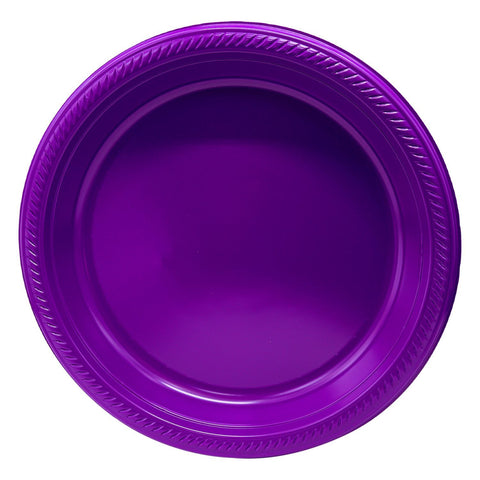 Plato 9 pulgadas color morado 20 piezas.