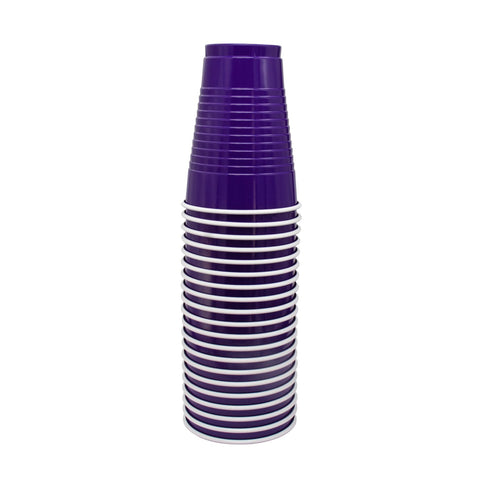 Vaso 12 Oz. color morado 20 piezas