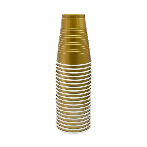 Vaso 12 Oz. Color Dorado 20 Piezas.