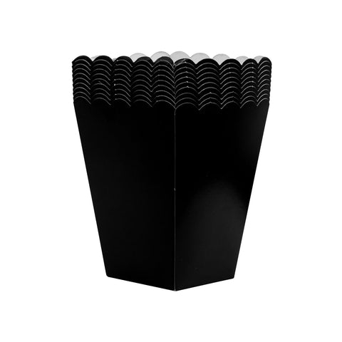 Cajas Botanera Para Palomitas Color Negro 10 Piezas