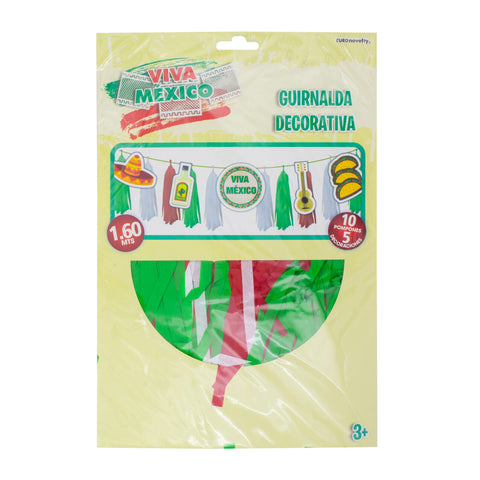 Guirnalda patria 10 pompones