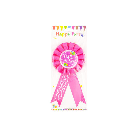 Botón rosa "Mom to be"