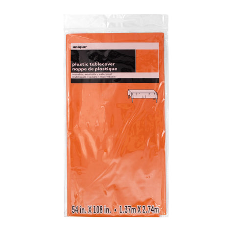 Mantel De Plástico Rectangular Color Naranja
