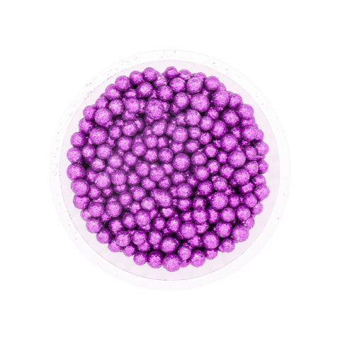 Perla mediana diamantada color morado
