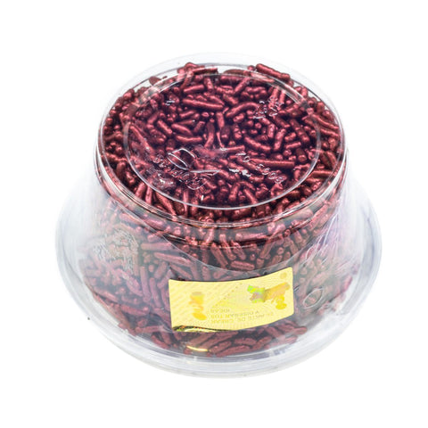 Granillo de chocolate rojo vino metálico
