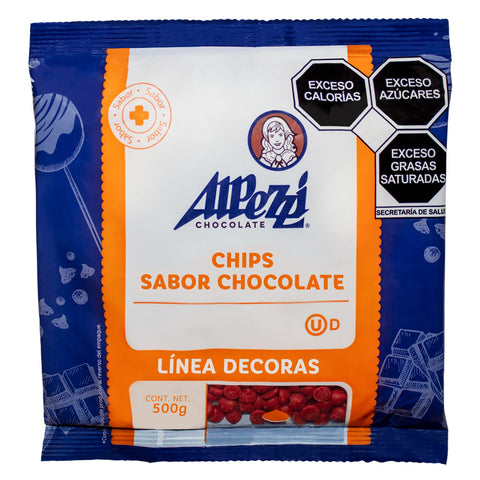 Chips Sabor Chocolate Color Rojo Alpezzi® - 500g / 10kg