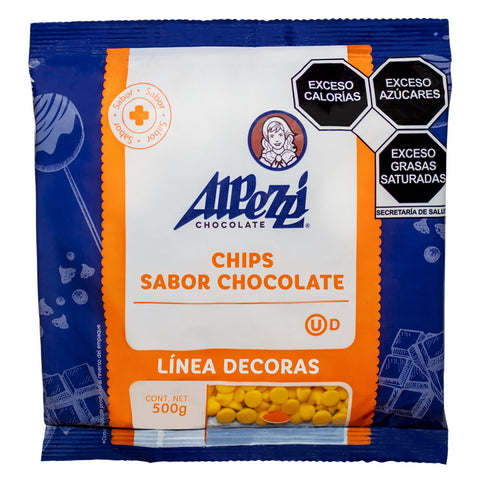 Chips sabor chocolate color amarillo Alpezzi - 500g / 10kg