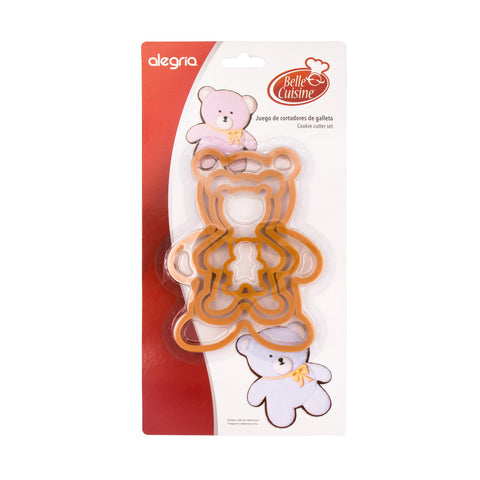 Juego de Cortadores De Galleta Osito 4 Piezas.