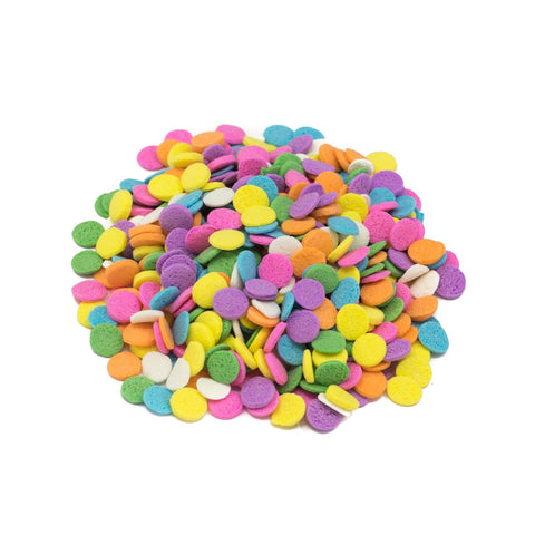Confeti redondo de colores alegria