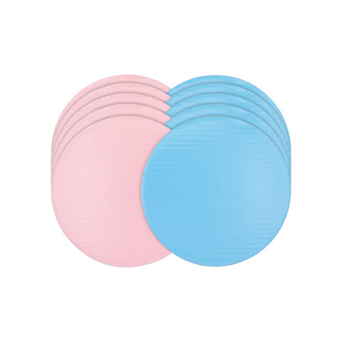 Base para pastel color rosa y azul 20 cm 10 piezas.
