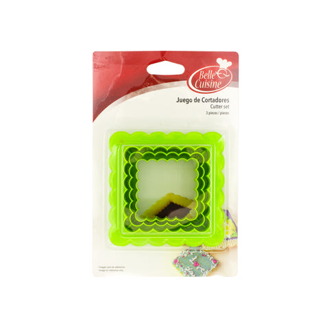 Cortador Cuadrado Rizado Belle Cuisine Alegría® 3 Piezas