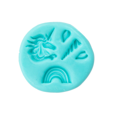 Molde De Silicón Unicornio Arcoíris
