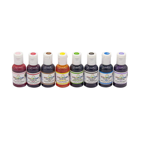 Color Chef Juego De 8 Colores Gel 20 ML.