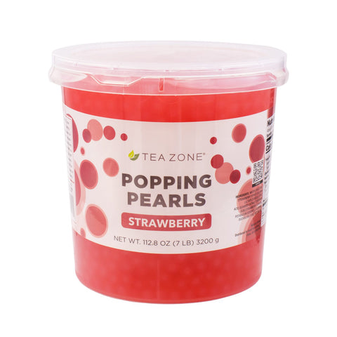 Popping Pearls Tea Zone® Sabor Fresa – Cubeta