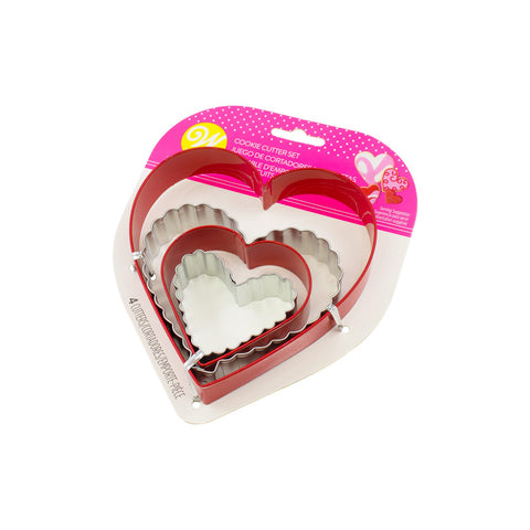 Juego De Cortadores Corazón 4 Piezas.