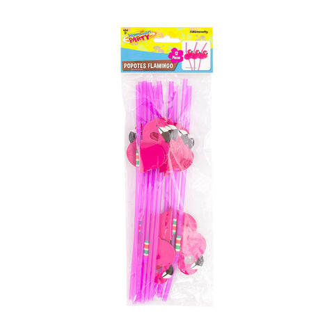 Popetes decorativos de flamingo 12 piezas
