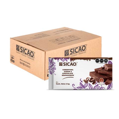 Sicao® Marqueta Sabor Chocolate Semi-amargo - 5kg / 15kg