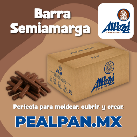 Barra de Chocolate Semiamargo Alpezzi® H-125